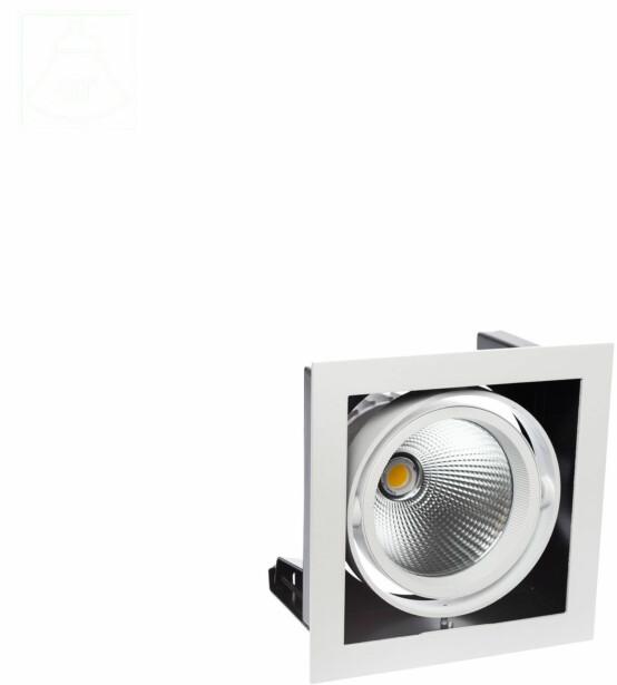 Alasvalo Spectrum Modern Day 1x1LED COB Citizen 40° 700mA 188x188x180mm 27W 3000K valkoinen