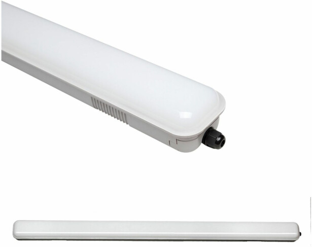 Teollisuusvalaisin Spectrum Limea LED SMD3528 18W 60cm 3000K IP65 85x600x73mm mattakalvo harmaa/valkoinen