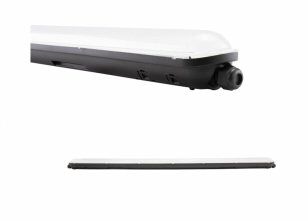 Teollisuusvalaisin Spectrum Limea Gigant tiivistetty 1190x72x70mm 38W 4000K 120° IP65 IK10 musta