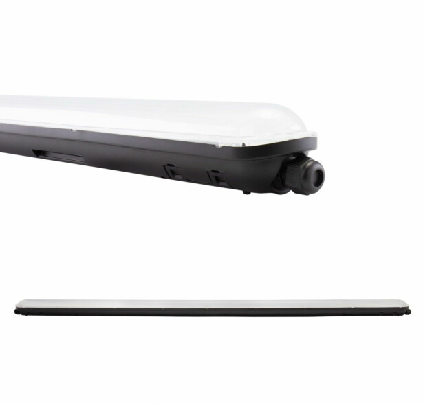 Teollisuusvalaisin Spectrum Limea Gigant Hermetic 1490x72x70mm 75W 4000K 120° IP65 IK10 tiivistetty musta