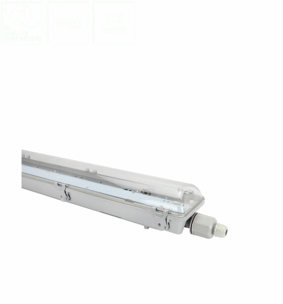 Teollisuusvalaisin Spectrum Limea LED SMD5630 IP66 läpinäkyvä harmaa, eri vaihtoehtoja