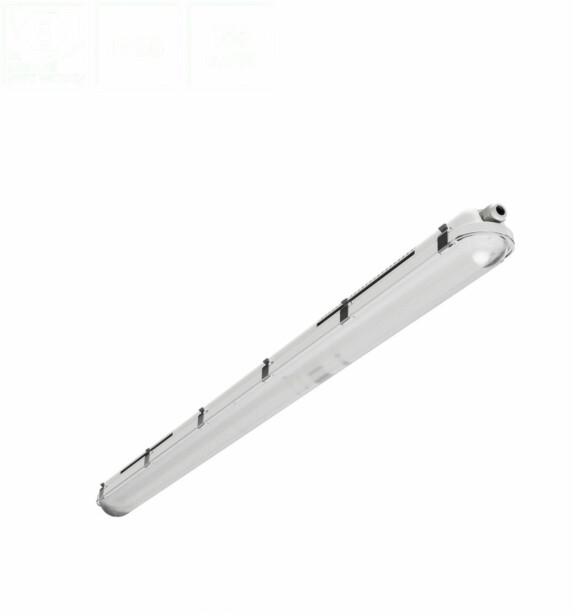 Teollisuusvalaisin Spectrum Limea Gigant Pro Hermetic 1200x80x68mm 40W/33W/26W/20W 120° IP66 IK10 harmaa/valkoinen, eri värilämpötiloja