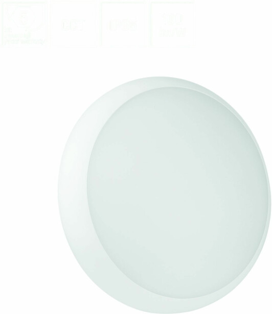 Plafondi Spectrum Nymphea City Pro Ø330mm 18W liiketunnistimella IP65 CCT 2700/4000/6000K valkoinen
