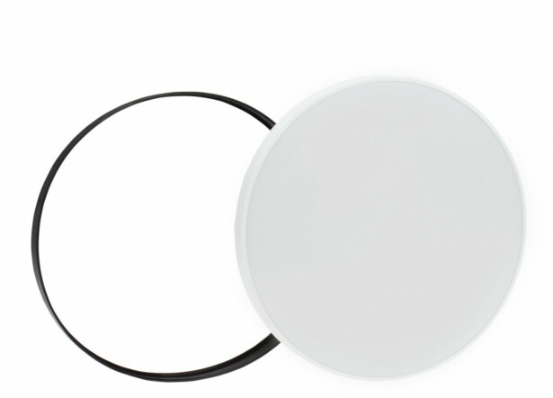Plafondi Spectrum Nymphea Ø250x52mm CCT 3000/4000/6000K IP54 18W valkoinen/musta