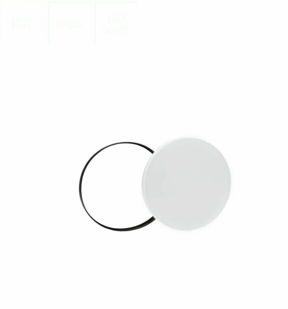 Plafondi Spectrum Nymphea Black & White Ø320mm 24W 115° CCT 3000/4000/6000K IP54 valkoinen/musta