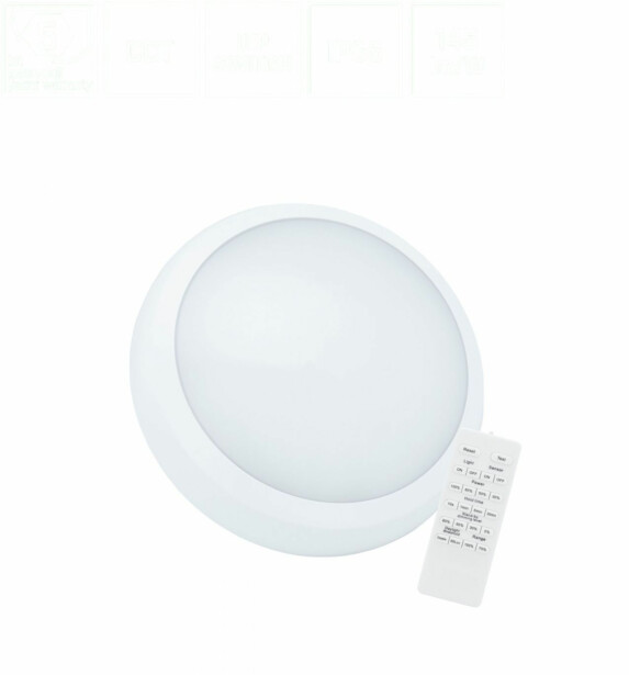 Plafondi Spectrum Nymphea City Pro 2 Ø320mm 23/30W liiketunnistimella IP65 CCT 3000/4000/6000K valkoinenn