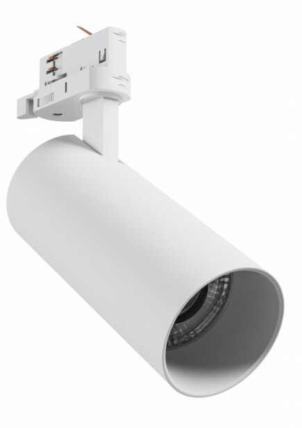 LED-spottivalaisin Spectrum Andromeda Prime NA Raili 3-vaihekiskoon CCT 24W 25° IP20 Ø76x177x228mm valkoinen 76x177x228mm