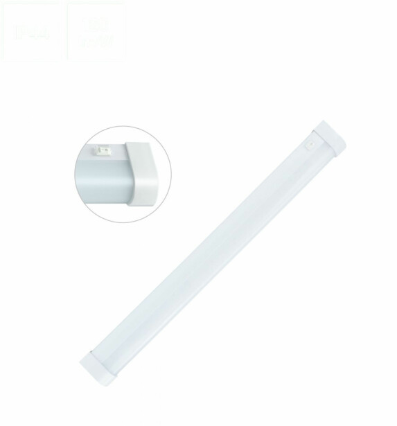 LED-yleisvalaisin Spectrum Aquatica 15W 150° IP44 pyöristetty katkaisimella 596x46x63mm valkoinen, eri värilämpötiloja