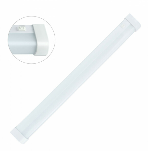 LED-yleisvalaisin Spectrum Aquatica 15W 150° IP44 pyöristetty katkaisimella 596x46x63mm valkoinen, eri värilämpötiloja