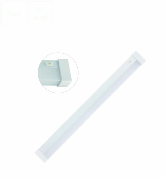 LED-yleisvalaisin Spectrum Aquatica 15W 150° IP44 kulmikas katkaisimella 596x46x63mm valkoinen, eri värilämpötiloja