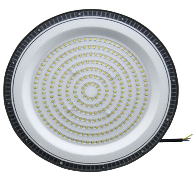 Teollisuusvalaisin Spectrum Plateo Sun 3 High Bay Ø309mm 200W 90° IP65 4000K ripustettava musta Ø309x68mm