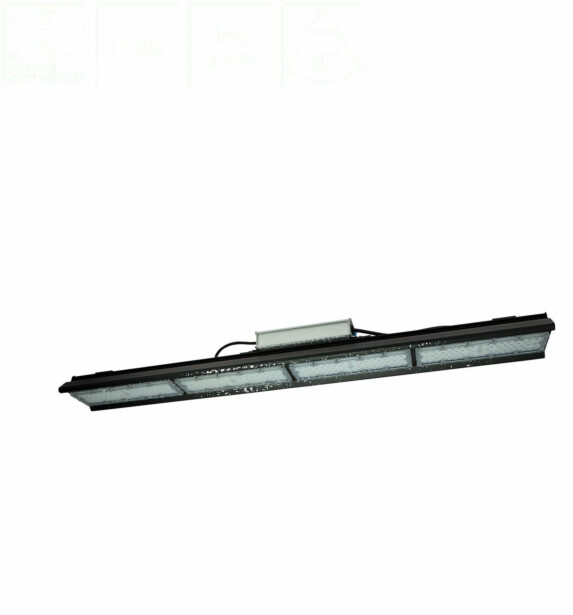Ripustettava teollisuusvalaisin Spectrum Halls Line 200W 4000K 90° IP66 IK10 990x126x95mm musta
