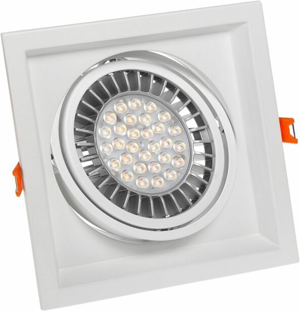 Upotettava kohdevalaisin Spectrum Mdd Maxi Uno AR111 GU10 186x186x43mm valkoinen