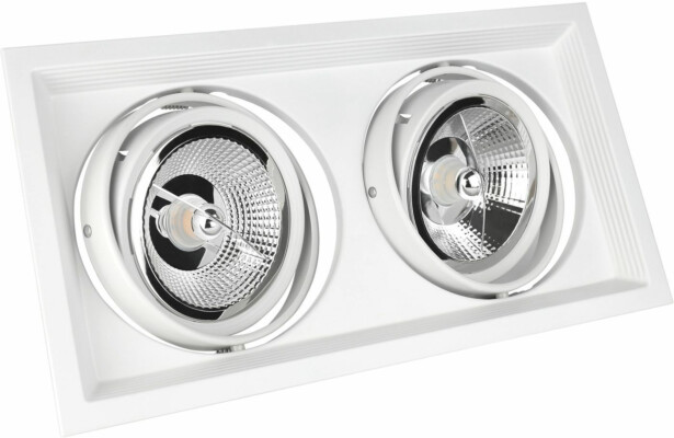 Alasvalo Spectrum Modern Day Due Maxi 186x336x43mm 2x AR111 GU10 suunnattava upotettava