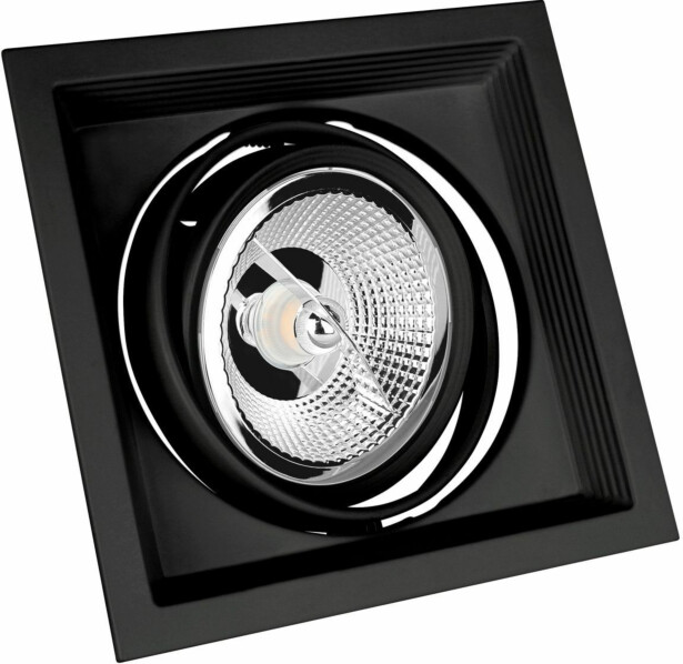 Upotettava kohdevalaisin Spectrum Mdd Maxi Uno AR111 GU10 186x186x43mm musta