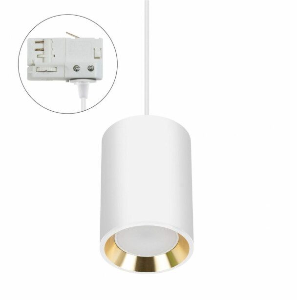 Kiskoriippuvalaisin Spectrum Chloe Mini GU10 IP20 Ø70x100mm valkoinen