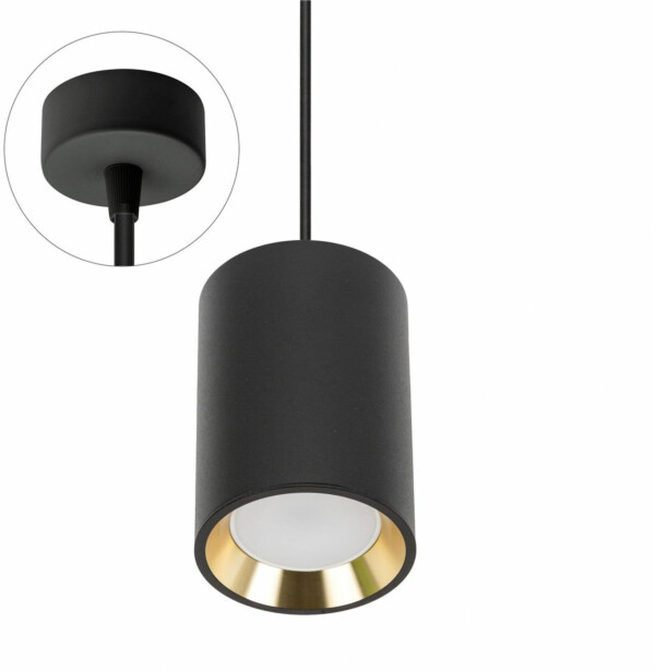 Riippuvalaisin Chloe Mini GU10 IP20 pinta-asennettava musta Ø70x100mm musta