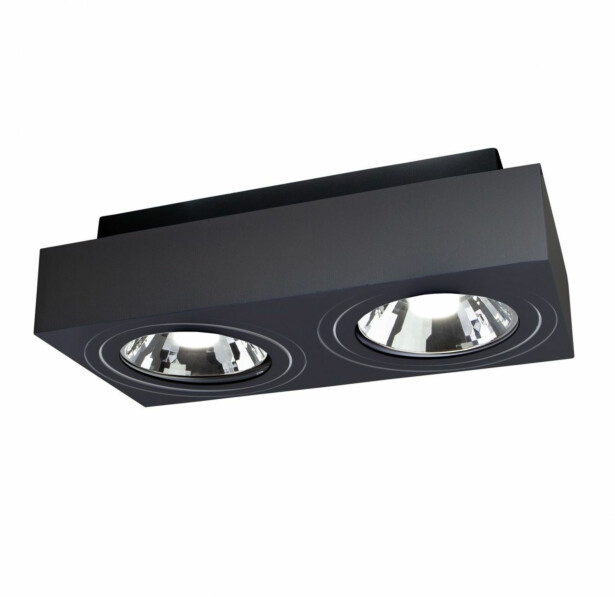 Kohdevalaisin Spectrum Mirora 2x AR111 GU10 293x145x85mm pinta-asennettava musta