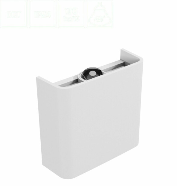 Ulkoseinävalaisin Spectrum Lunarix 1 sconse 2W CCT IP54 RA90 ylös/alas 110x100x40mm
