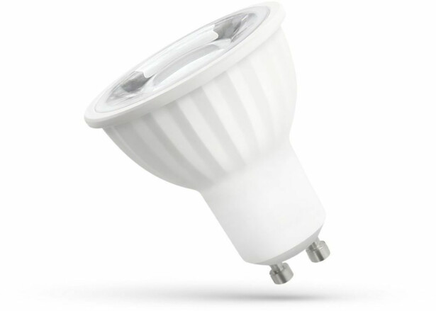LED-lamppu Spectrum GU10 6W 230V SMD 45° linssillä, eri värilämpötiloja