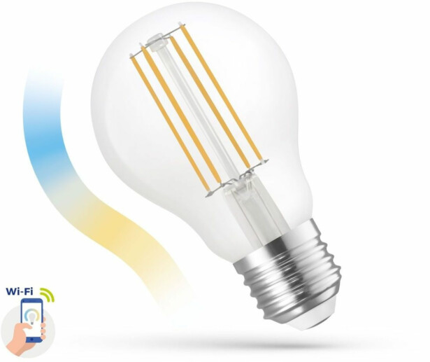 LED-älylamppu Spectrum E27 5W 230V COG CCT+DIM Wi-Fi 3000-6000K kirkas