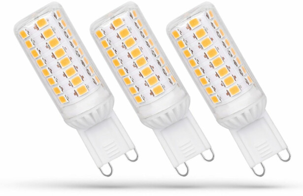 LED-lamppu Spectrum G9 4.9W 230V himmennettävä 3kpl/pkt, eri värilämpötiloja
