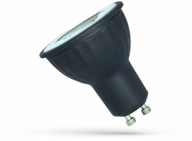 LED-lamppu Spectrum GU10 4W 230V linssillä musta runko, eri värilämpötiloja