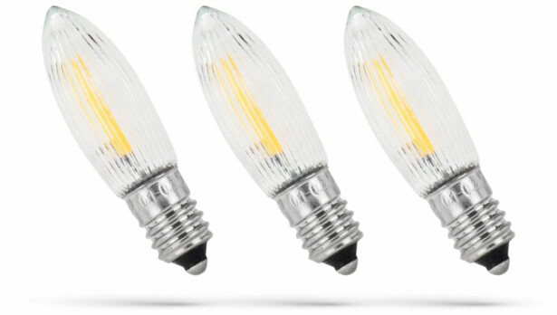 LED-polttimo Spectrum E10 joulukynttilä 10-55V 0.2W 2200K 3kpl/pkt