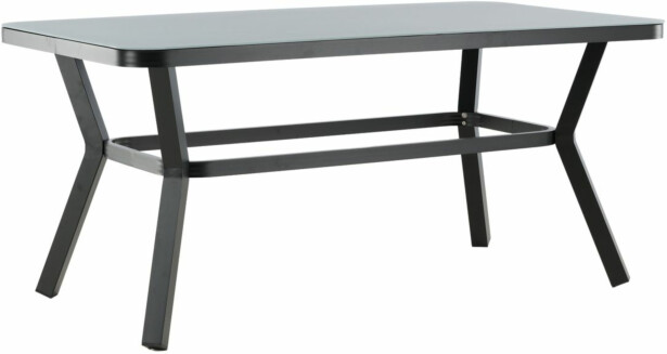 Ruokapöytä Venture Home Virya, 160x90cm, harmaa lasi