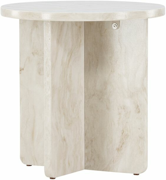 Sivupöytä Venture Home Ålesund, ø50cm, beige