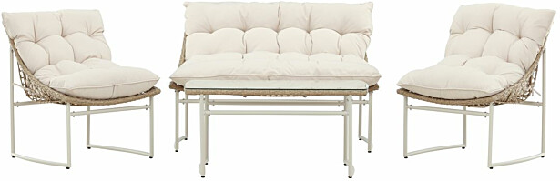 Sohvaryhmä Venture Home Tina, 2-istuttava sohva + 2 lepotuolia + sohvapöytä, beige