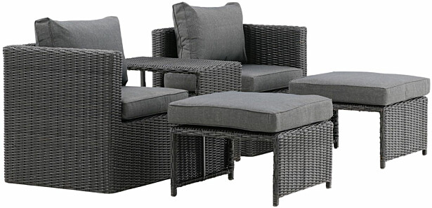 Lepotuolisetti Venture Home Quad harmaa