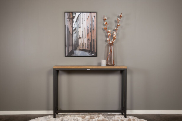 Sivupöytä Venture Home Rise, 110x30cm, musta/ruskea