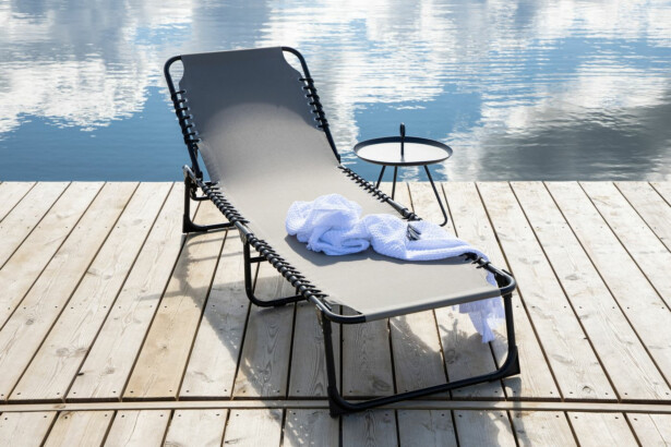 Aurinkosänky Venture Home Majken, 60x190x32cm, harmaa