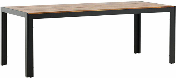 Ruokapöytä Venture Home Bois 205x90cm musta/akaasia