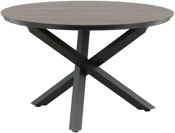 Ruokapöytä Venture Home Llama, ø120cm, ruskea/musta