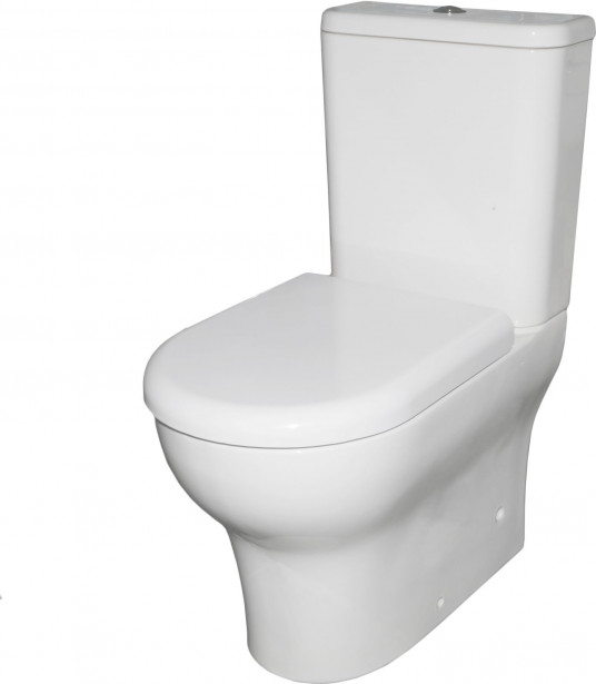 WC-istuin Vitra Zentrum, kaksoishuuhtelu, valkoinen, Soft Close-kannella