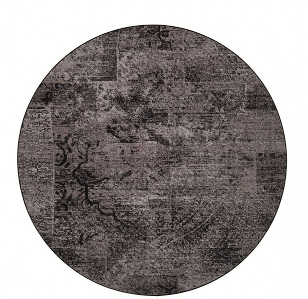 Matto VM Carpet Rustiikki, mittatilaus, pyöreä, musta
