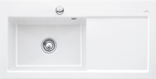 Keittiöallas Villeroy & Boch Subway 60 XL Alpin White, 1000x510mm, CeramicPlus, valkoinen, laskutaso oikealla