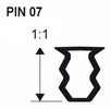 Kiinnitysinsertti Progress Profiles PIN 07, 2,7m, 7-10 mm, pvc