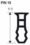 Kiinnitysinsertti Progress Profiles PIN 15, 2,7m, 15-18 mm, pvc