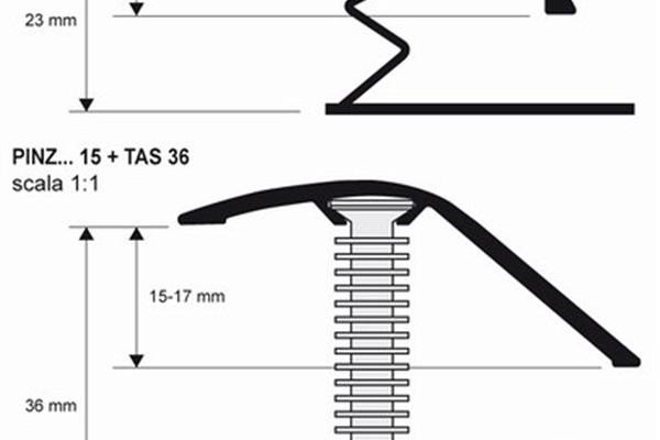 Kiinnitystulppa Progress Profiles listoille TAS, 36mm, nylon