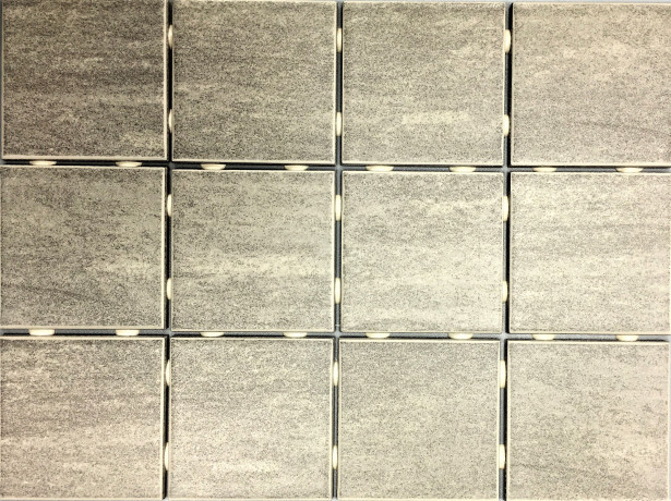 Lattialaatta Bien Alpstone Grey, himmeä, verkolla, 100x100mm