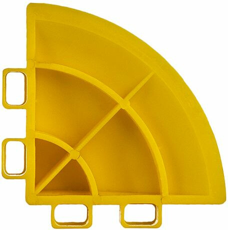 Muovilaatan kulmapala SteyrTek Racing Yellow, 4kpl