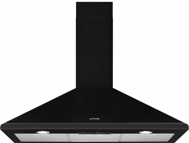 Liesituuletin Smeg KSED95NEE, 90cm, musta, seinälle