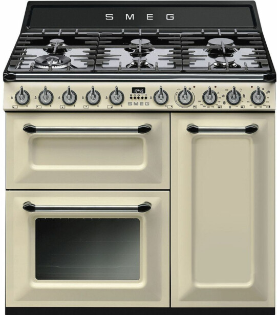 Kaasuliesi Smeg TR93P, 90cm, kermanvalkoinen