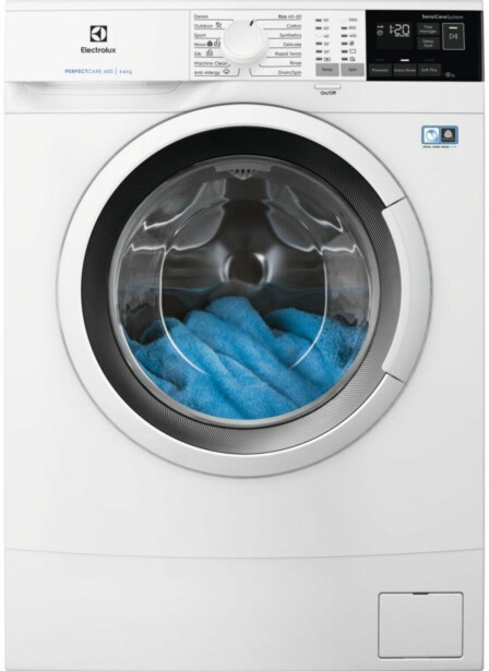Edestä täytettävä pyykinpesukone Electrolux EW6S540W34 Slim, 60cm, 4kg, 1000rpm, valkoinen