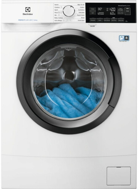 Edestä täytettävä pyykinpesukone Electrolux EW6S662W38, 6kg, 1200rpm, 59.5cm, valkoinen