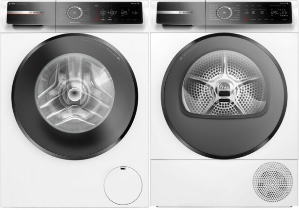 Pesukone ja kuivausrumpu Bosch WGB244ALSN WQB245ALSN Serie 8, 9kg, 1400rpm, valkoinen