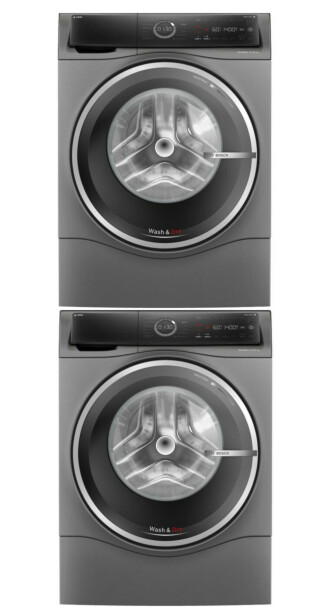 Kuivaava pesukone Bosch 2 kpl WNC254ARSN Serie 8, 60cm, 10.5/6kg, 1400rpm, antrasiitti